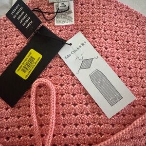 Gianni Bini Pink Crochet Maxi Dress